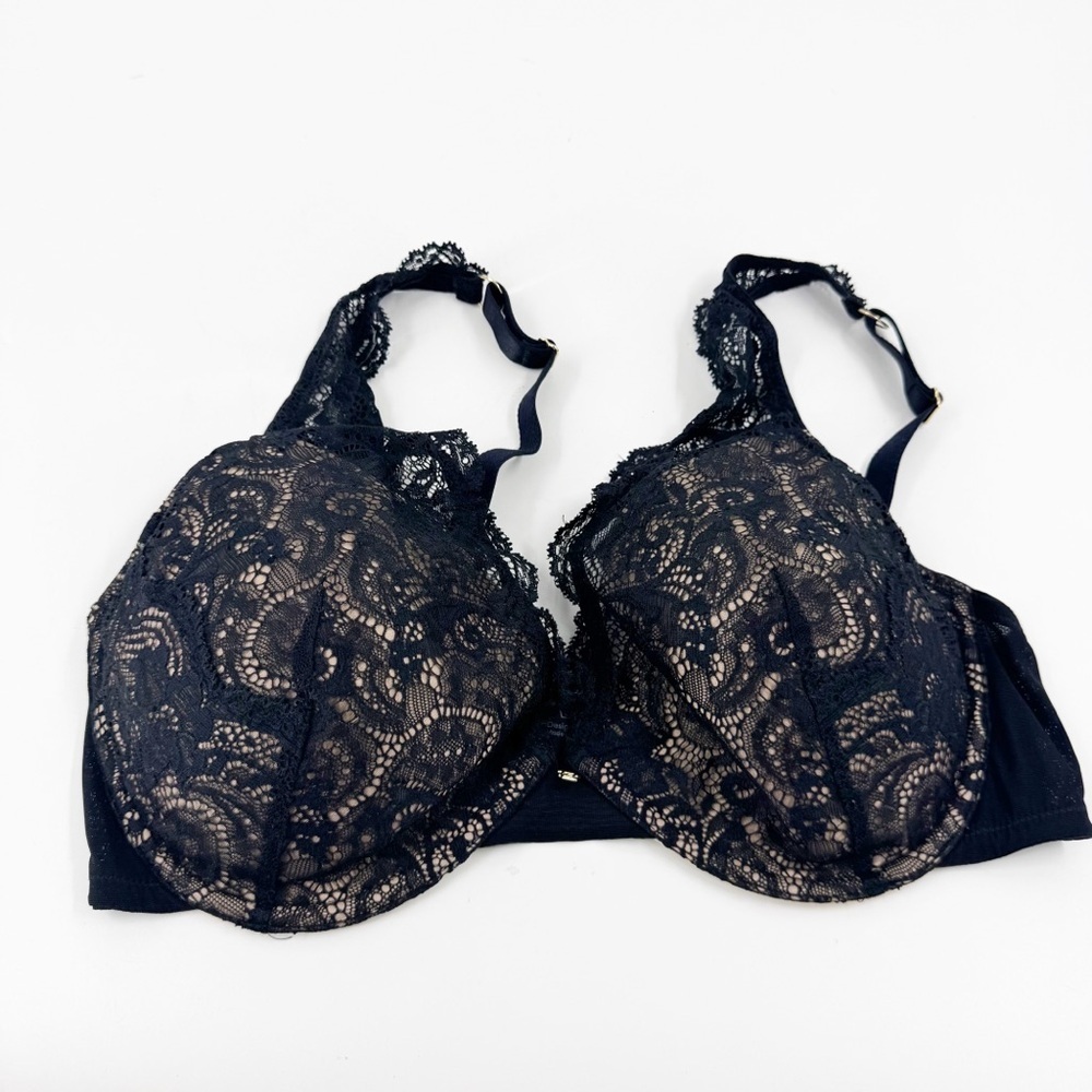 ✅ Thirdlove 24/7 Lace Balconette T-Shirt Bra 36E‎ Black